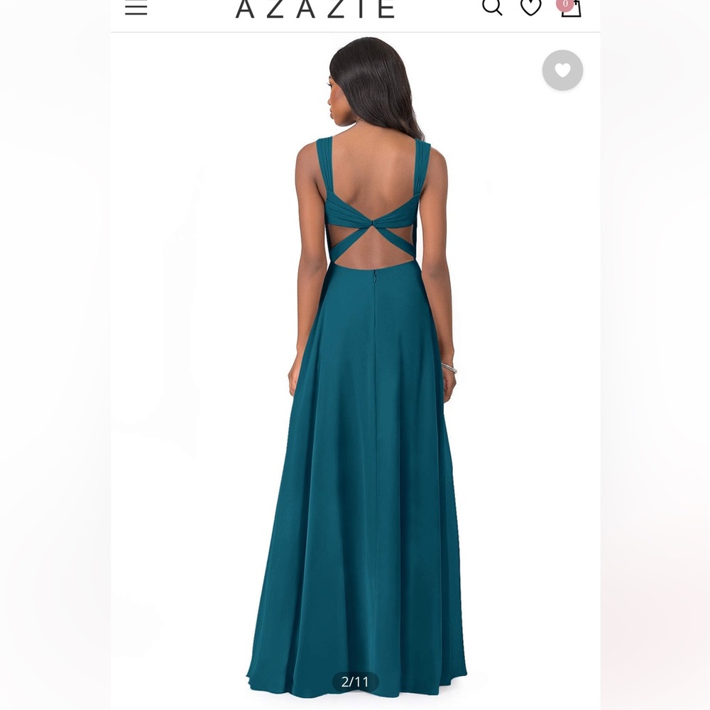 Azazie Nahrin Dress Ink Blue - Never Worn - Altered